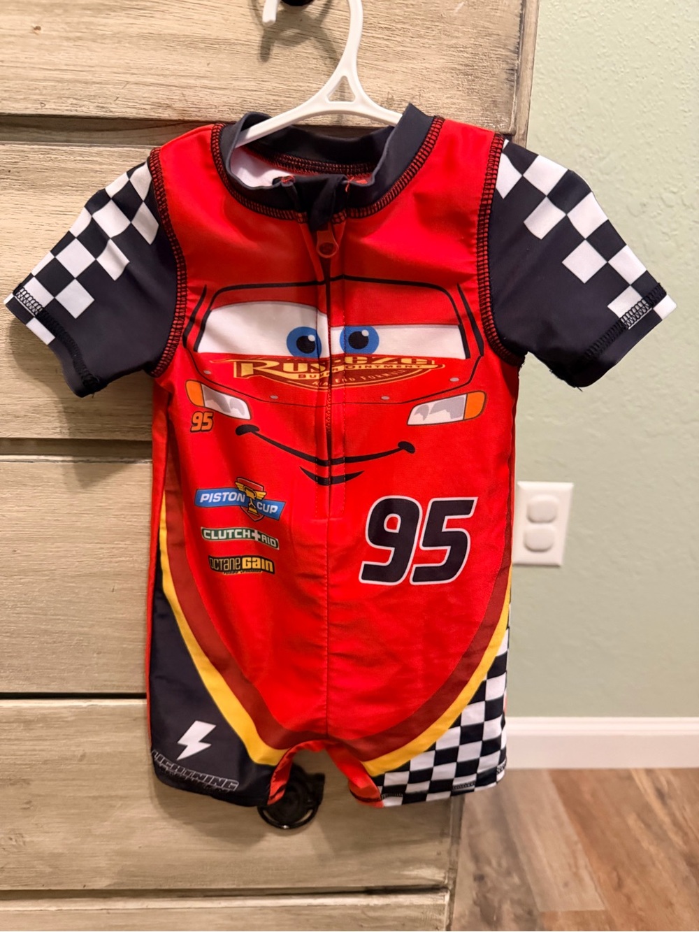 Disney Pixar Lightning McQueen infant rash guard swimsuit